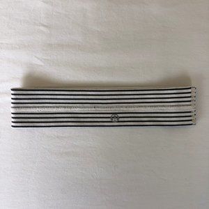 Lululemon Athletica White/Gray Striped Headband